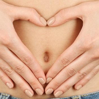 Hands,Forming,Heart,On,Female,Belly,Button.,Healthy,Stomach,Health